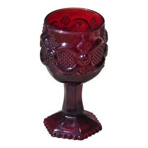 Single Vintage AVON 1876 Cape Cod Ruby Red Collectable Goblet